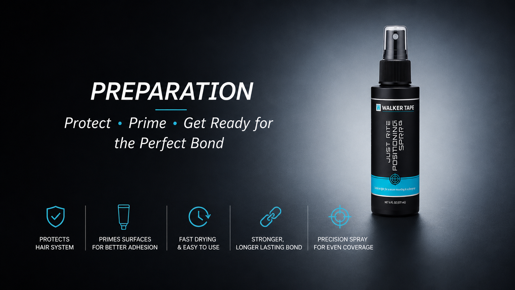 Spray bottle of scalp protector used for hair system preparation, helping to protect, prime, and ensure a perfect bond – Hair Systems Direct.