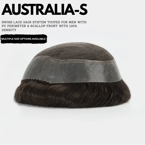 Hair system toupee for men with text on a white background  for mens hair systems and mens hairpieces, mens toupee and mens wigs