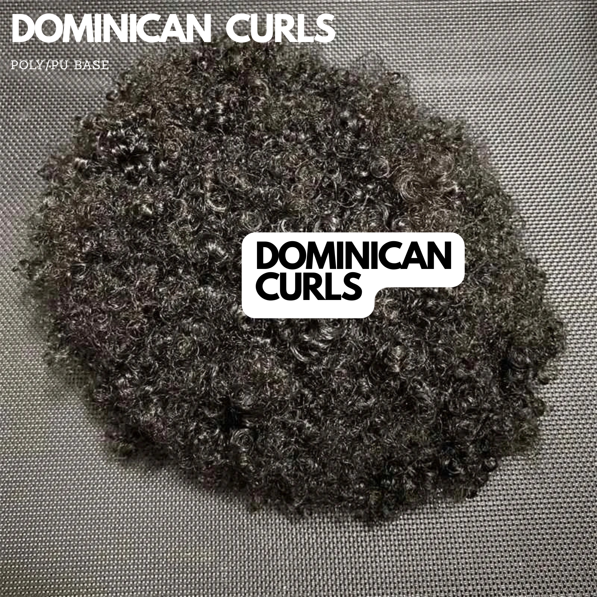 10MM DOMINICAN CURLS:  THIN SKIN Men's Hair Unit Curly Toupee