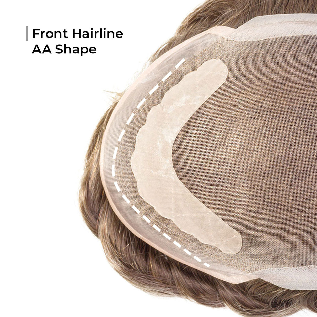 M107: Men’s Toupee 7.5"x9.5" Fine Welded Mono Lace Hairpiece