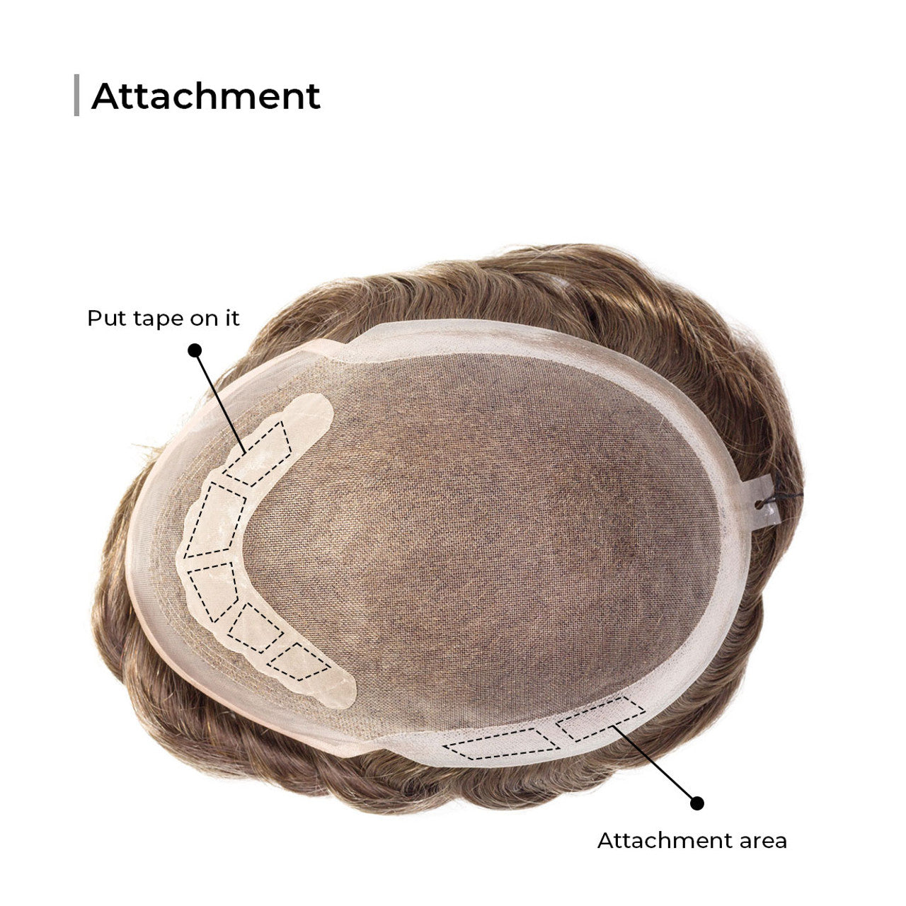 M107: Men’s Toupee 7.5"x9.5" Fine Welded Mono Lace Hairpiece