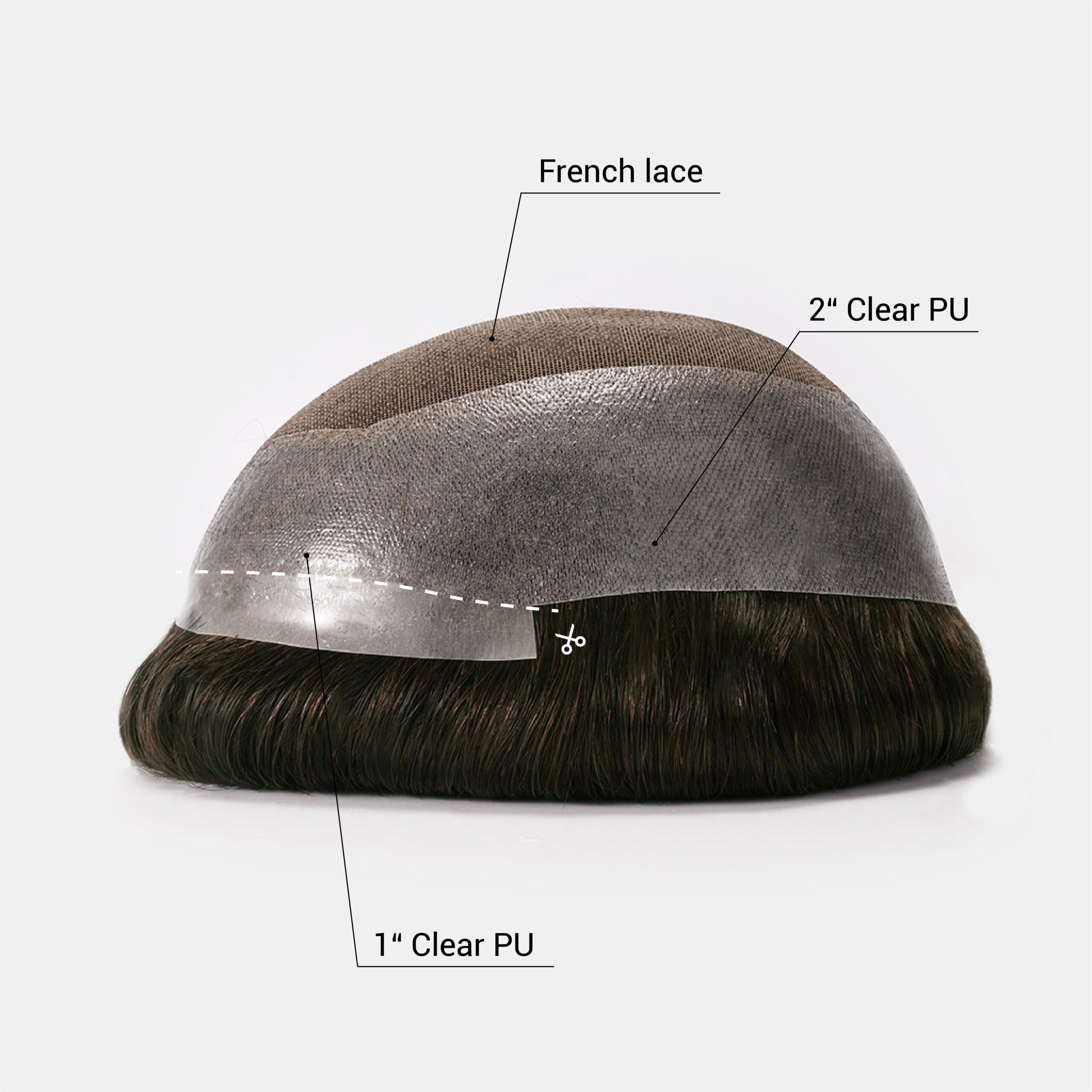 NEW AUSTRALIA: Swiss Lace Hair System Toupee With a Wider PU Perimeter (110% Density)