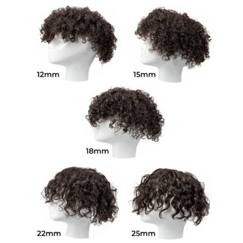 M101 Skin:  Permed Wavy Curly Hair System for Men