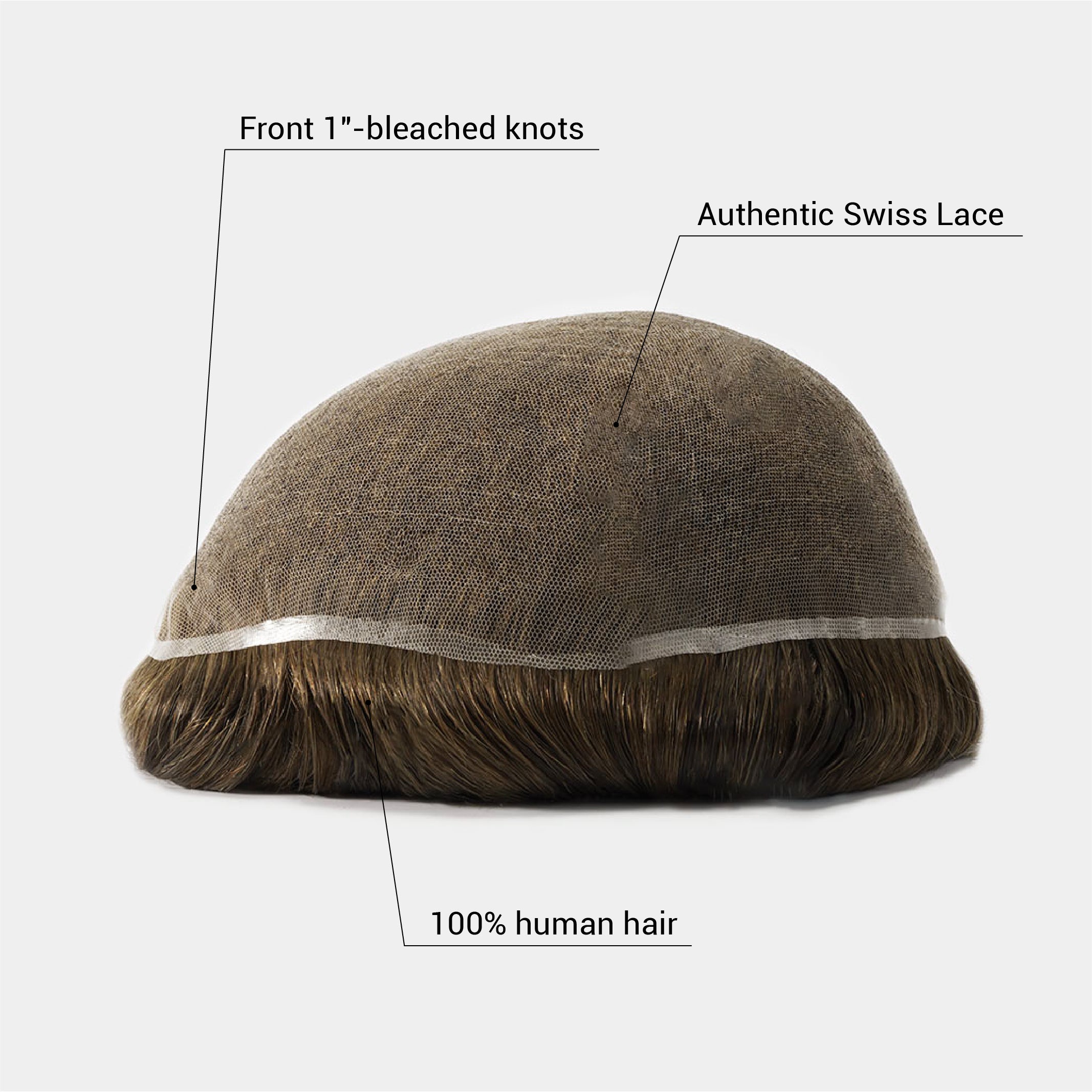 SUNNY : Full Super Fine Swiss Lace Hair System (90% Density)