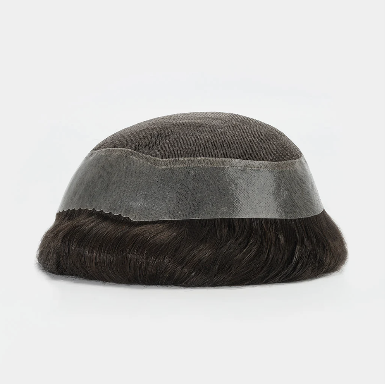 AUSTRALIA-S : Swiss Lace Hair System Toupee for Men with PU Perimeter & Scallop Front (120% Density)