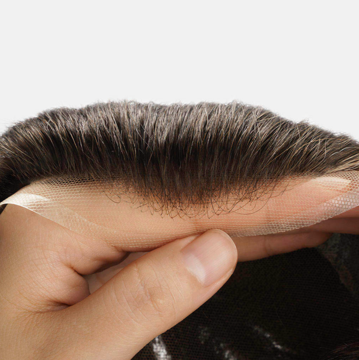 HOLLYWOOD : Lace Hair System for Men With PU Perimeter and 1/2" Lace Front (100% Density)