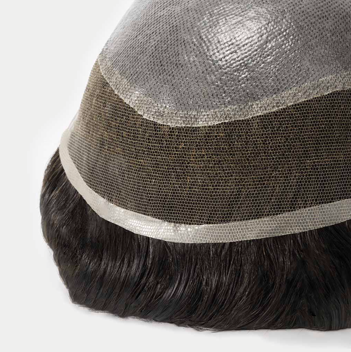 HS15P Thin Skin : Men's Lace Front Hairpiece 0.08 mm Super Thin Skin (100% Density)