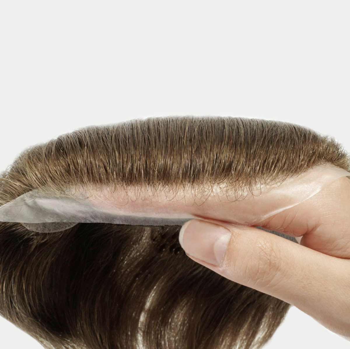 HS1V FRONTAL : 7×4 Men's 0.06MM THIN SKIN Frontal Hairpiece for Wider Receding Hairlines