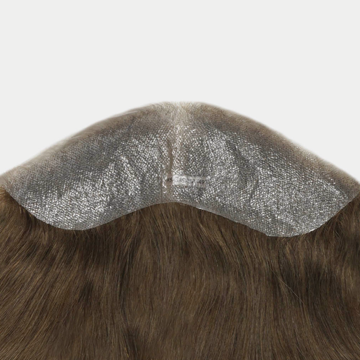 PU-FRONTAL : Men's 0.06MM Thin Skin Frontal Hair Piece for Receded Hairline