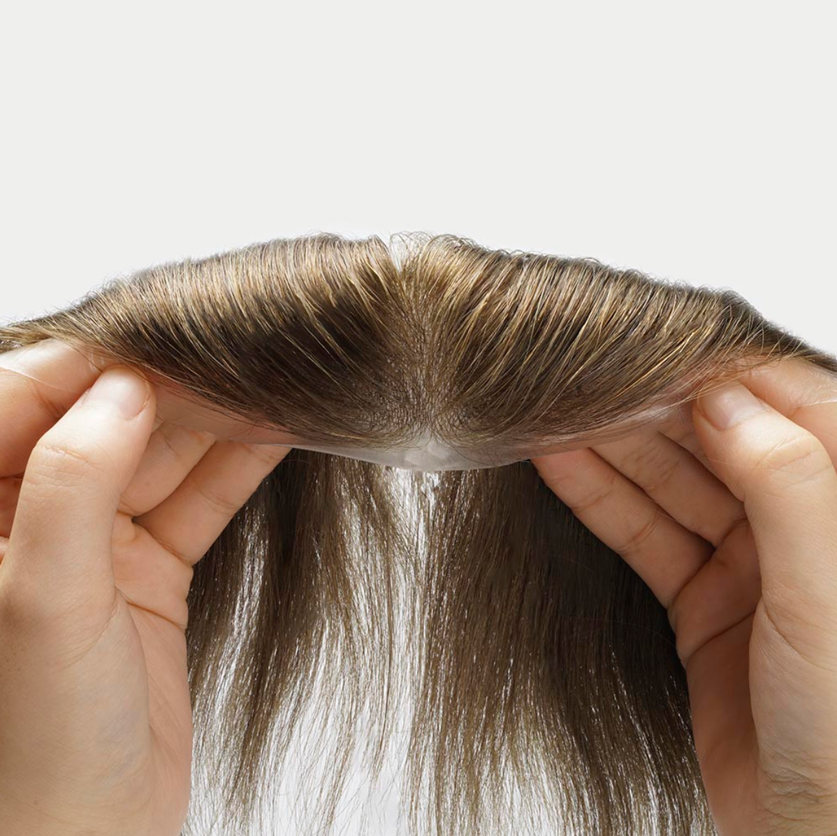 PU-FRONTAL : Men's 0.06MM Thin Skin Frontal Hair Piece for Receded Hairline