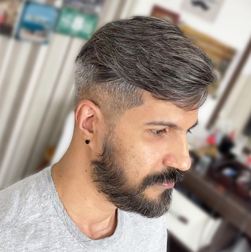 HS1V(M) : V-Loop Men's Hair System 0.06 mm Poly Thin Skin with various density options (100% -130% Density)