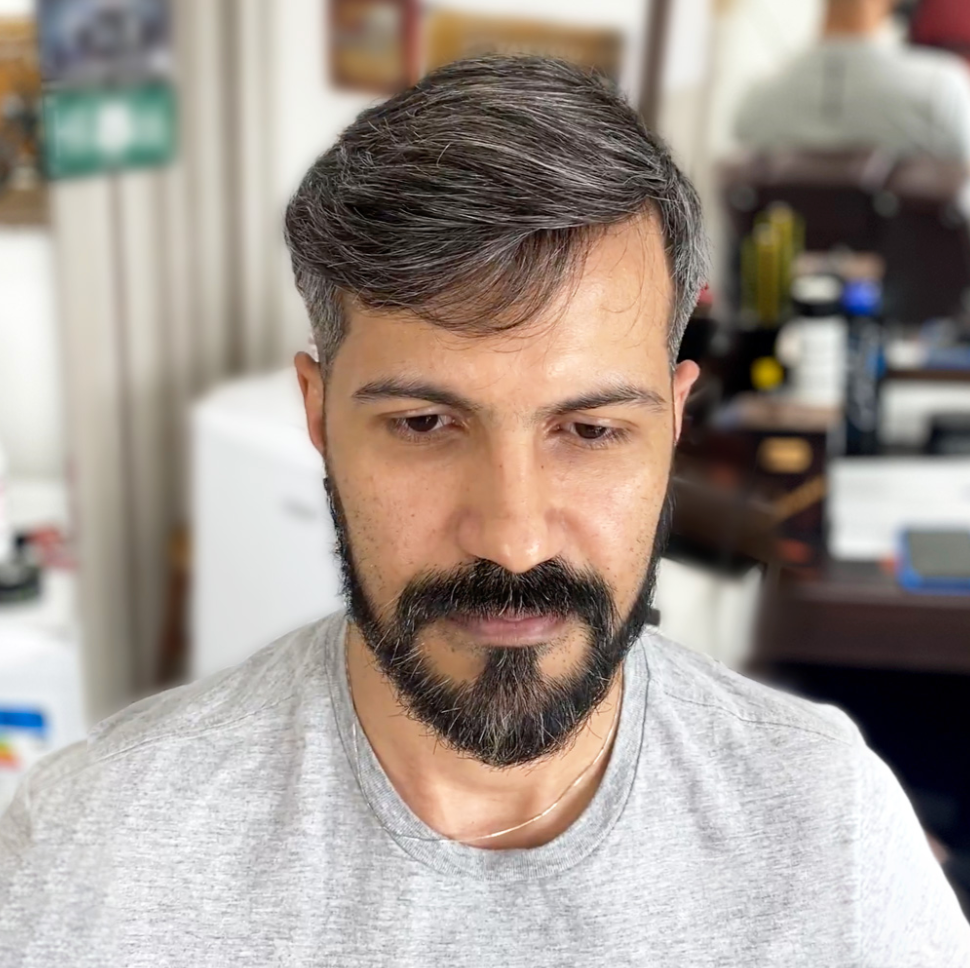 HS1V(M) : V-Loop Men's Hair System 0.06 mm Poly Thin Skin with various density options (100% -130% Density)