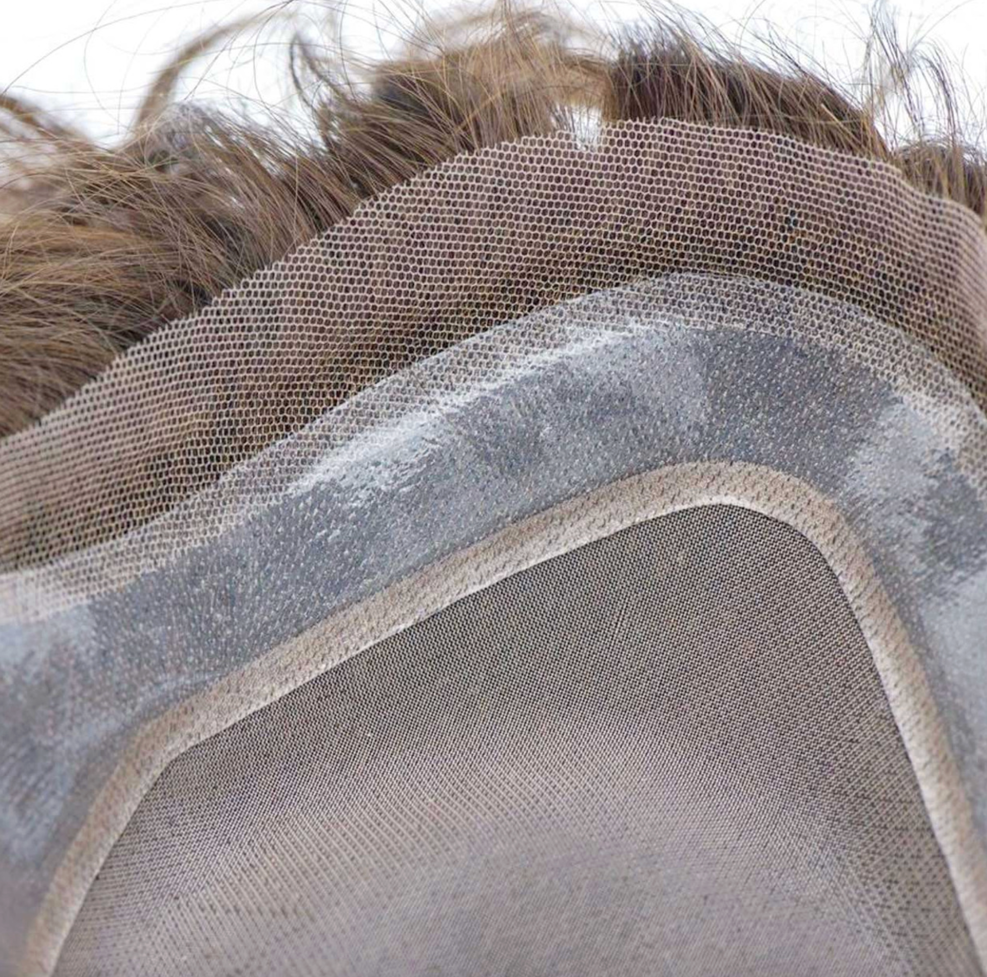 M104 Mono Silk Top Men’s Toupee with Skin Perimeter and French Lace Front - 110-120% Density/ 7x9"