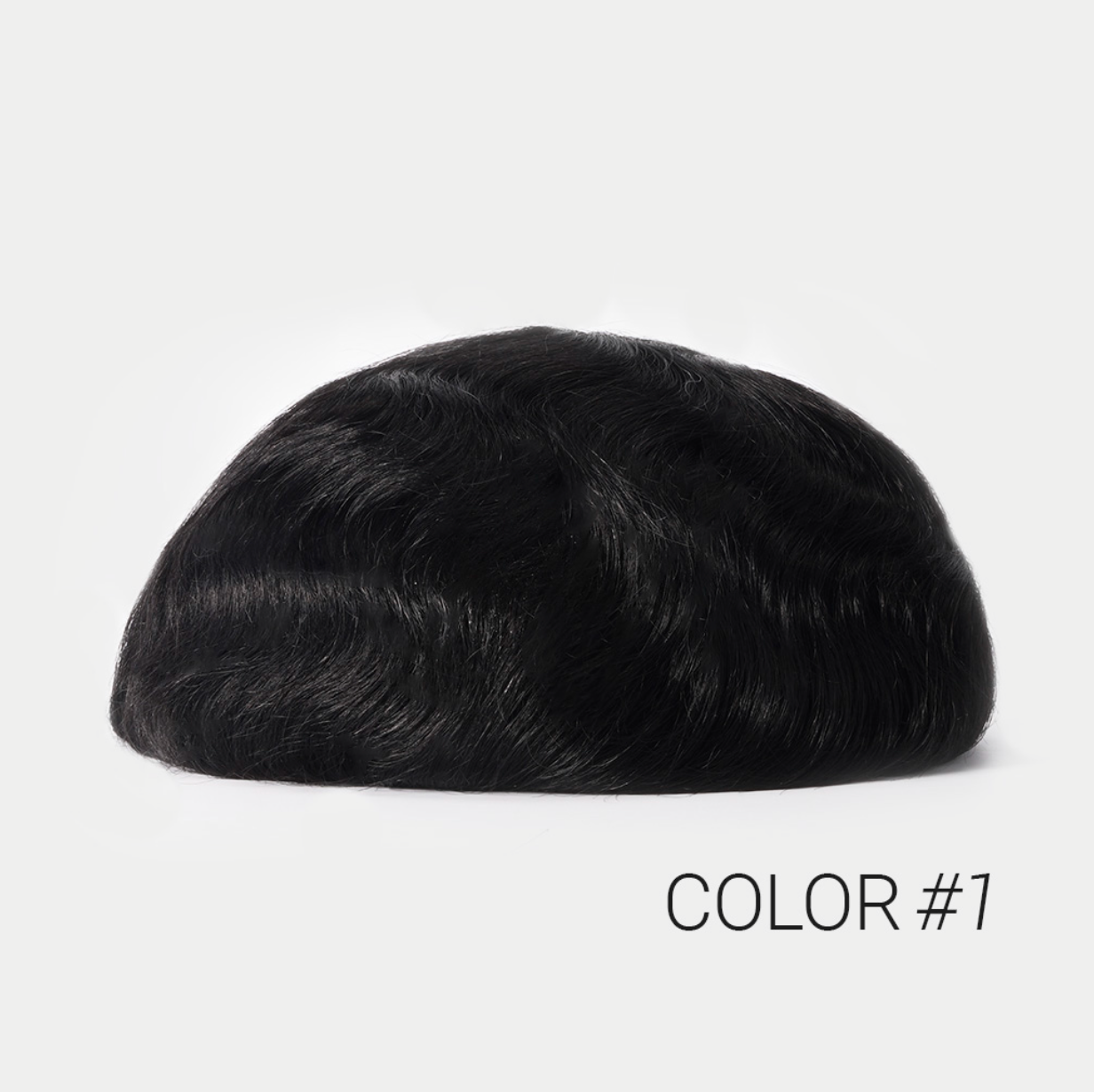 HS27P : Fine Mono Hairpiece With Skin Gauze Perimeter and Lace Front (120% Density)