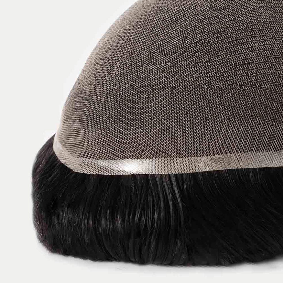 HS7FM: Full French Lace Hair System With Realistic Hairline: 120% Density Available (120% Density)