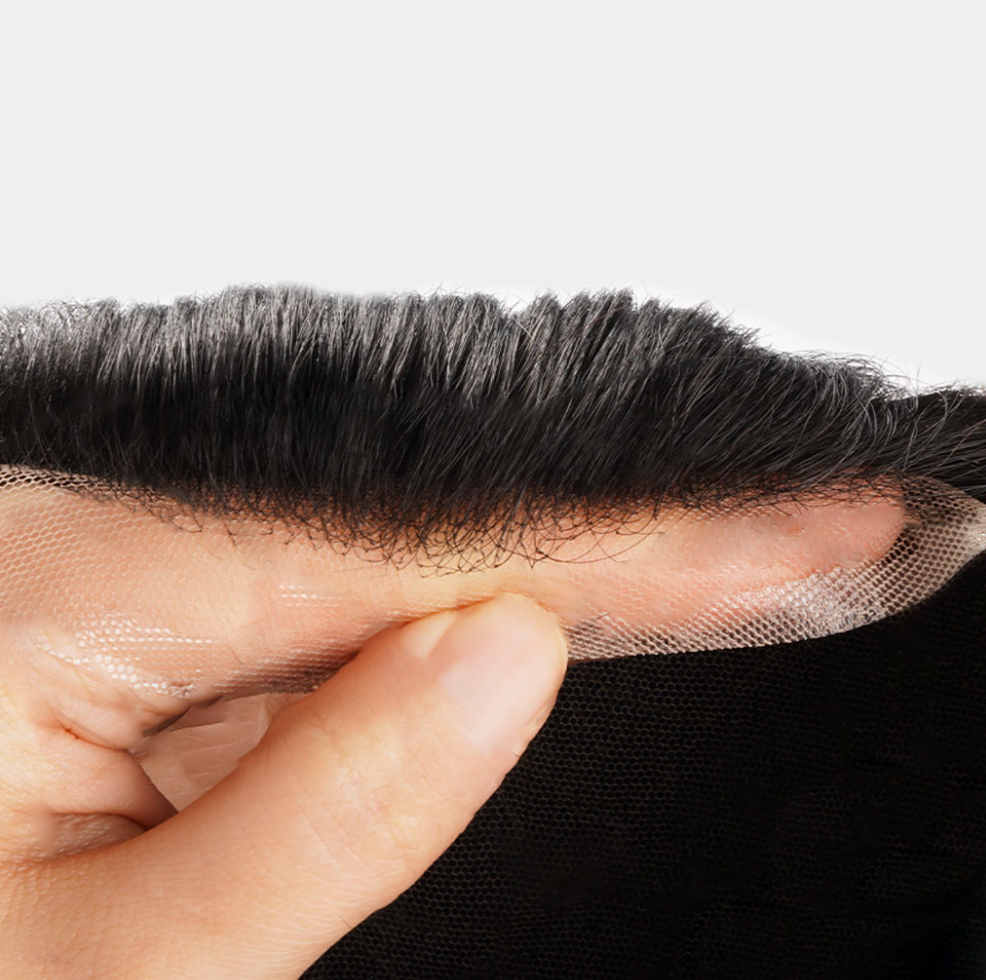 HS7FM: Full French Lace Hair System With Realistic Hairline: 120% Density Available (120% Density)