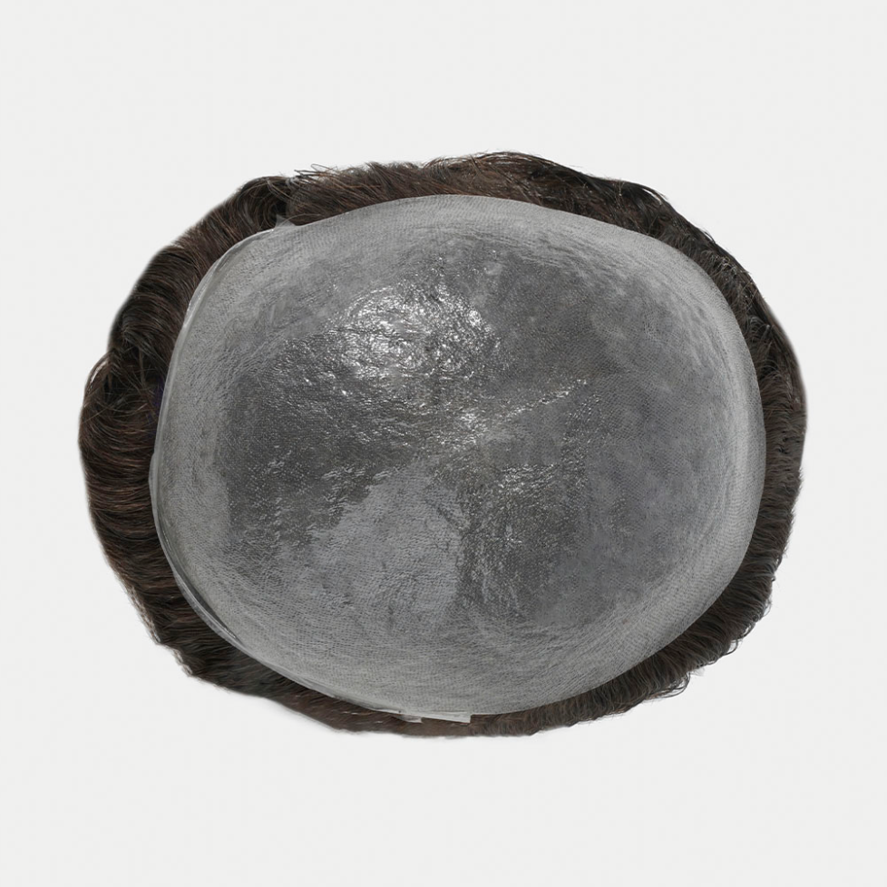 HS1V(M) : V-Loop Men's Hair System 0.06 mm Poly Thin Skin with various density options (100% -130% Density)