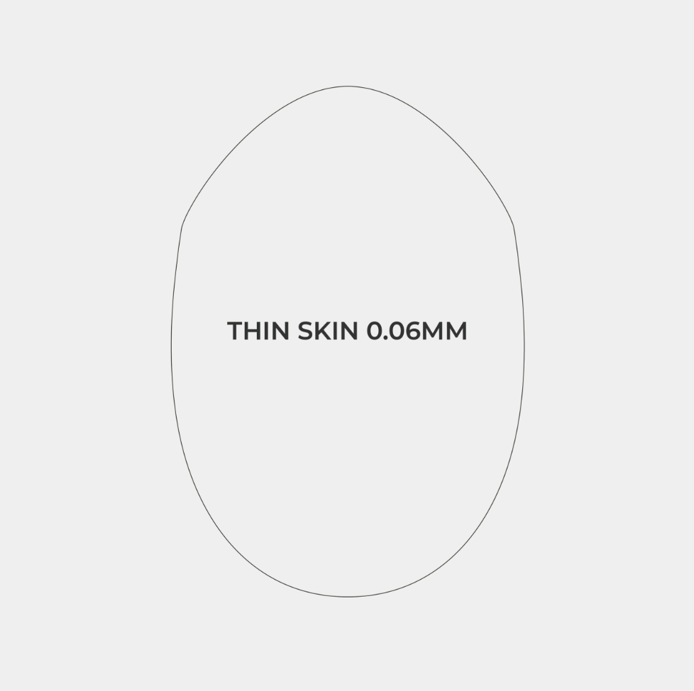 HS1V(M) : V-Loop Men's Hair System 0.06 mm Poly Thin Skin with various density options (100% -130% Density)