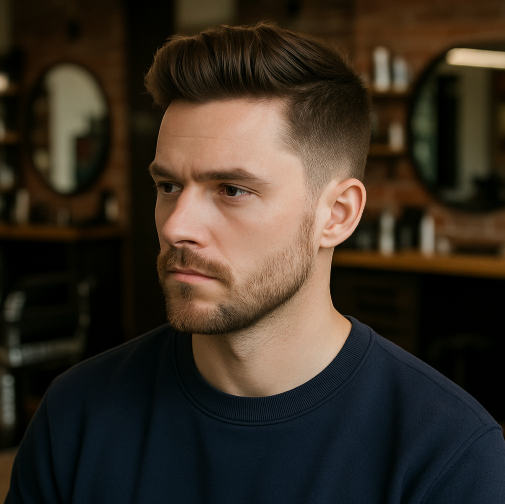 PU-FRONTAL : Men's 0.06MM Thin Skin Frontal Hair Piece for Receded Hairline