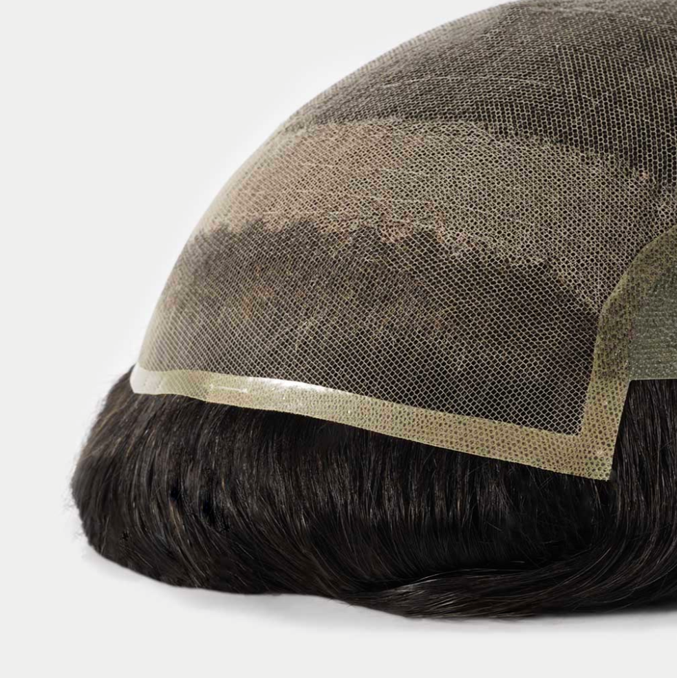 NCT : Lace Hair System With PU Back and Sides + REINFORCED LACE AT FRONT (120% DENSITY)