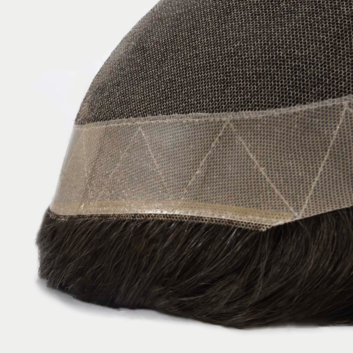 D7-5 LACE : Men's Lace Toupee With NPU Perimeter AND SMALL LACE AT FRONT (120% Density)