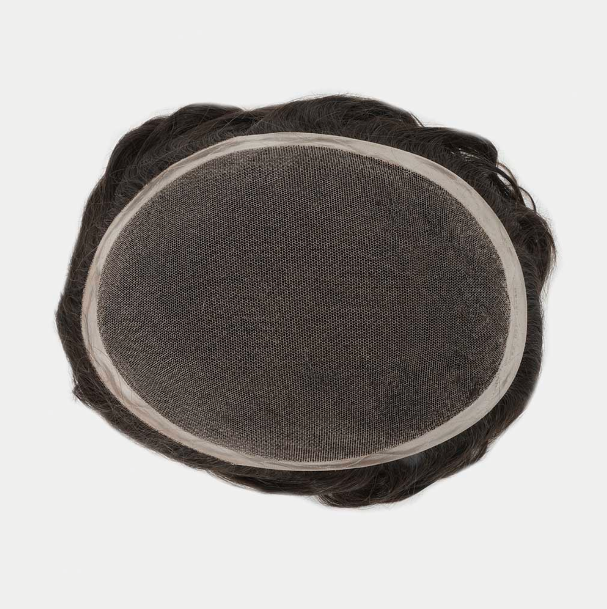 D7-5 LACE : Men's Lace Toupee With NPU Perimeter AND SMALL LACE AT FRONT (120% Density)