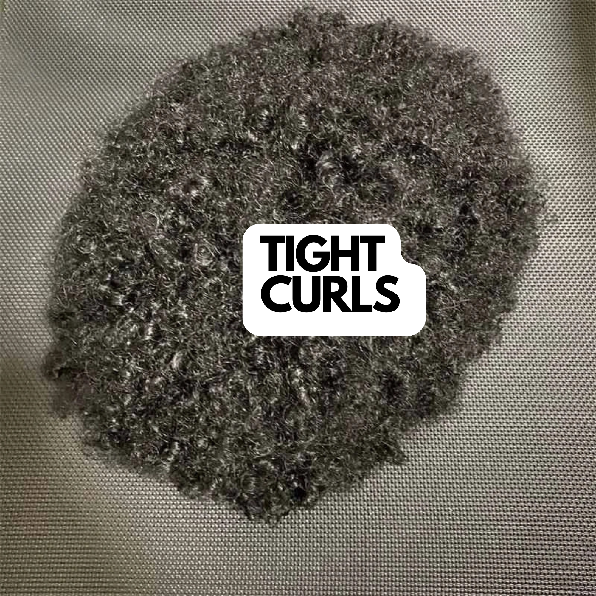 8MM TIGHT CURLS:  THIN SKIN Men's Hair Unit Curly Toupee