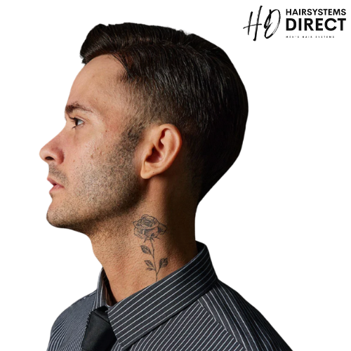 HS1V(M) : V-Loop Men's Hair System 0.06 mm Poly Thin Skin with various density options (100% -130% Density)