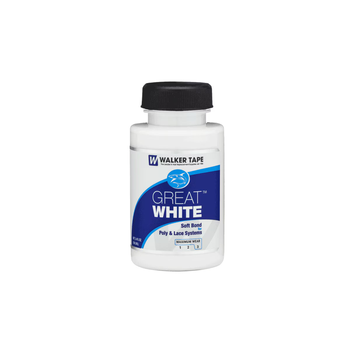 Walker Tape Great White putty and filler bottle on a white background