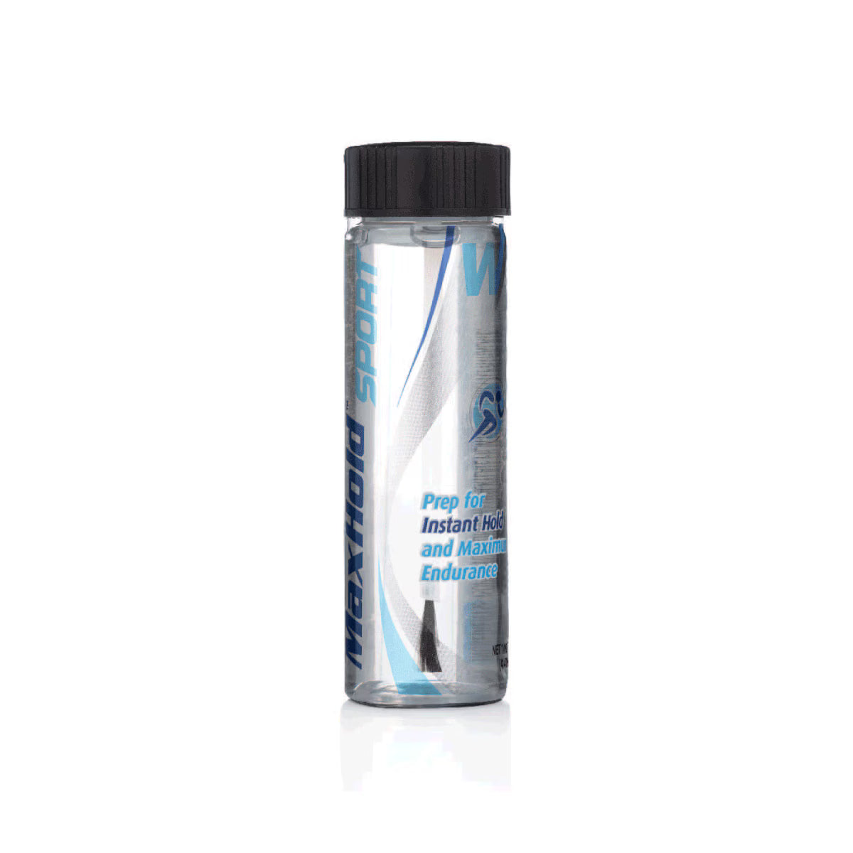 Bottle of Max Hold Sport on a white background  for mens hair systems and mens hairpieces, mens toupee and mens wigs