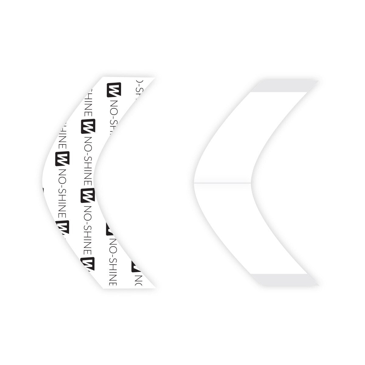 Two white car window films with 'WNOSHINE' branding on a white background