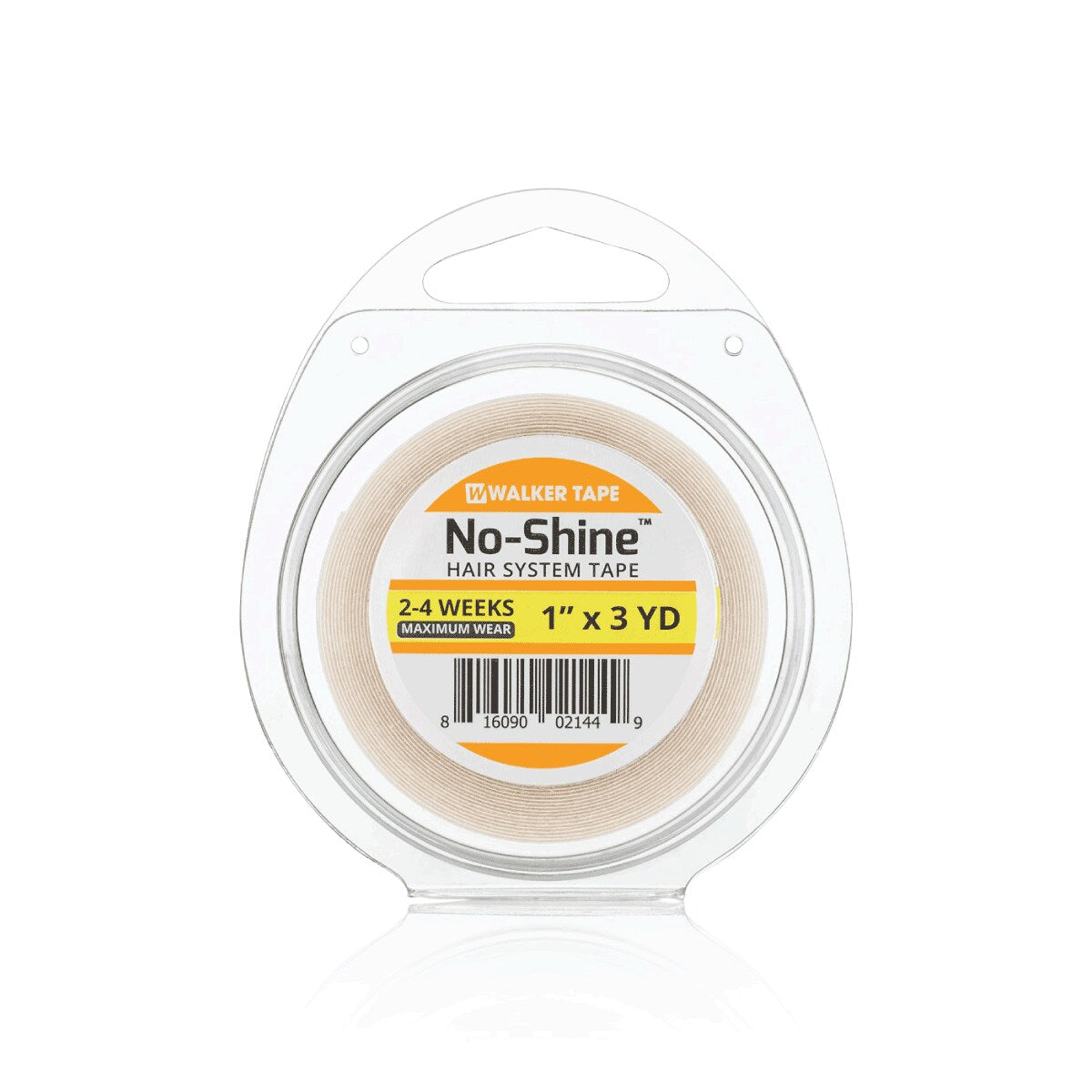 Roll of No-Shine hair system tape with packaging on a white background