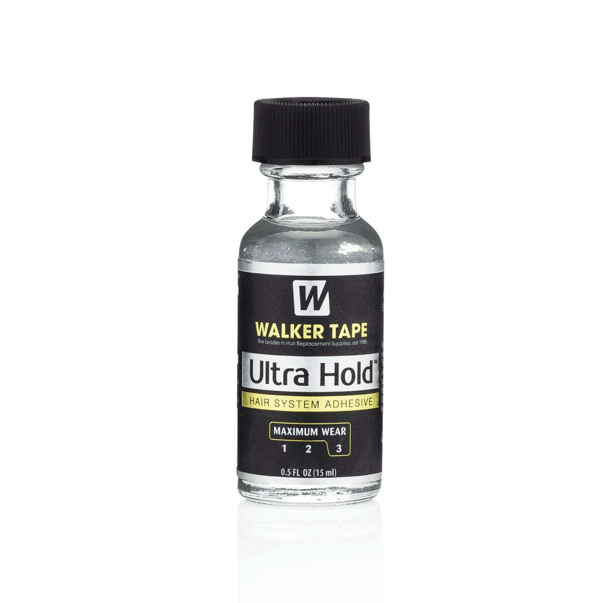 Bottle of Walker Tape Ultra Hold Adhesive on a white background