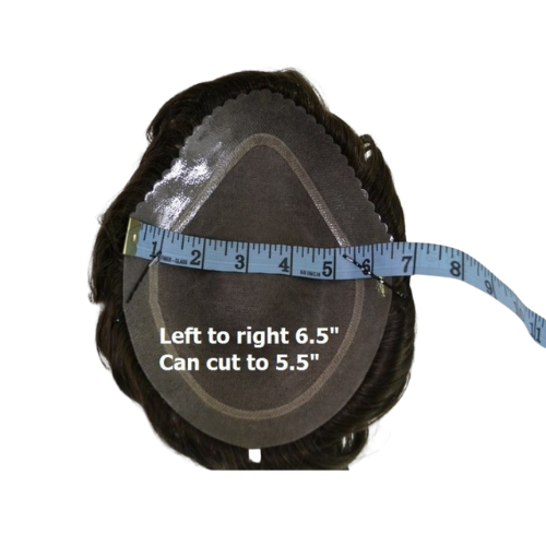 M100 Durable: Mens Toupee 6.5"x 8.5" Mono Top