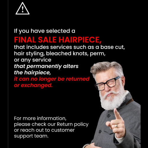 M104 Permed:  Permed Wavy Curly Hair System for Men