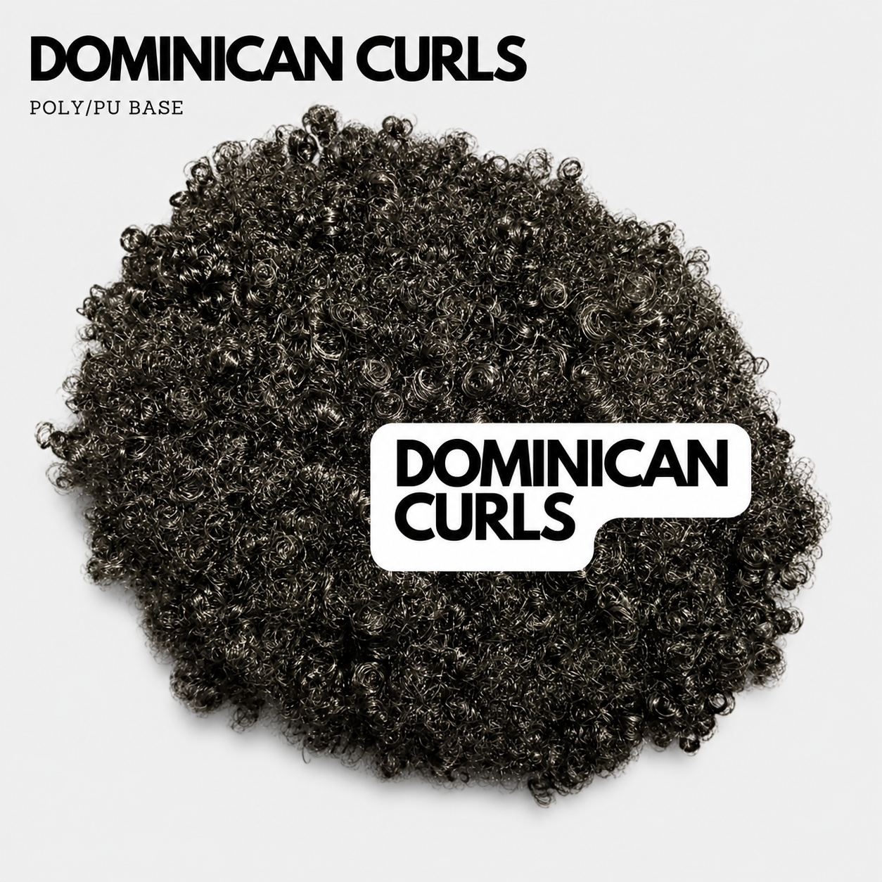 10MM DOMINICAN CURLS:  THIN SKIN Men's Hair Unit Curly Toupee