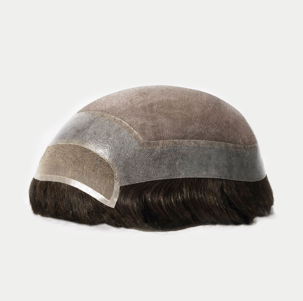 HLW MONO : Fine Mono Base Hair System with Clear PU Perimeter and French Lace Front (120% Density)