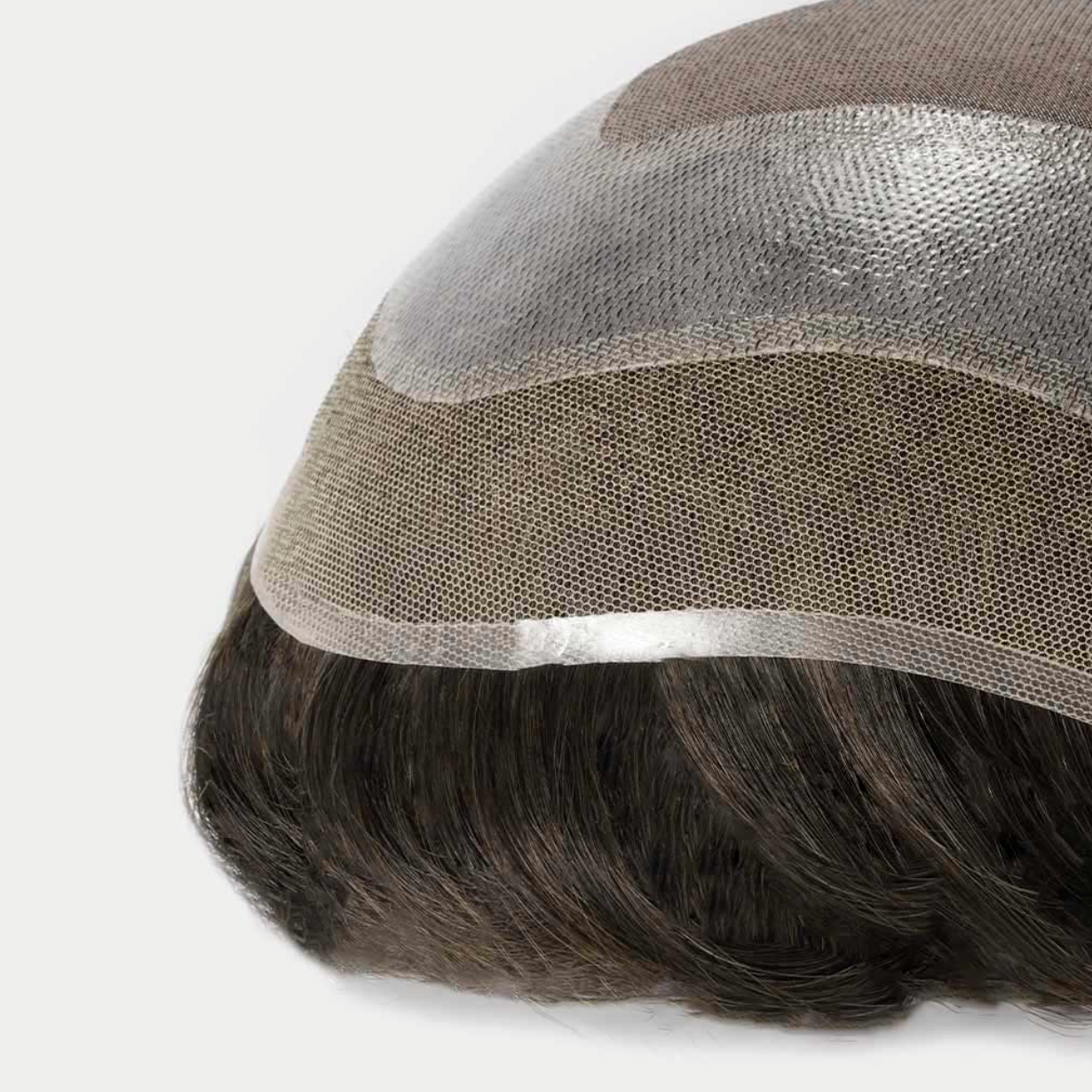 HLW MONO : Fine Mono Base Hair System with Clear PU Perimeter and French Lace Front (120% Density)