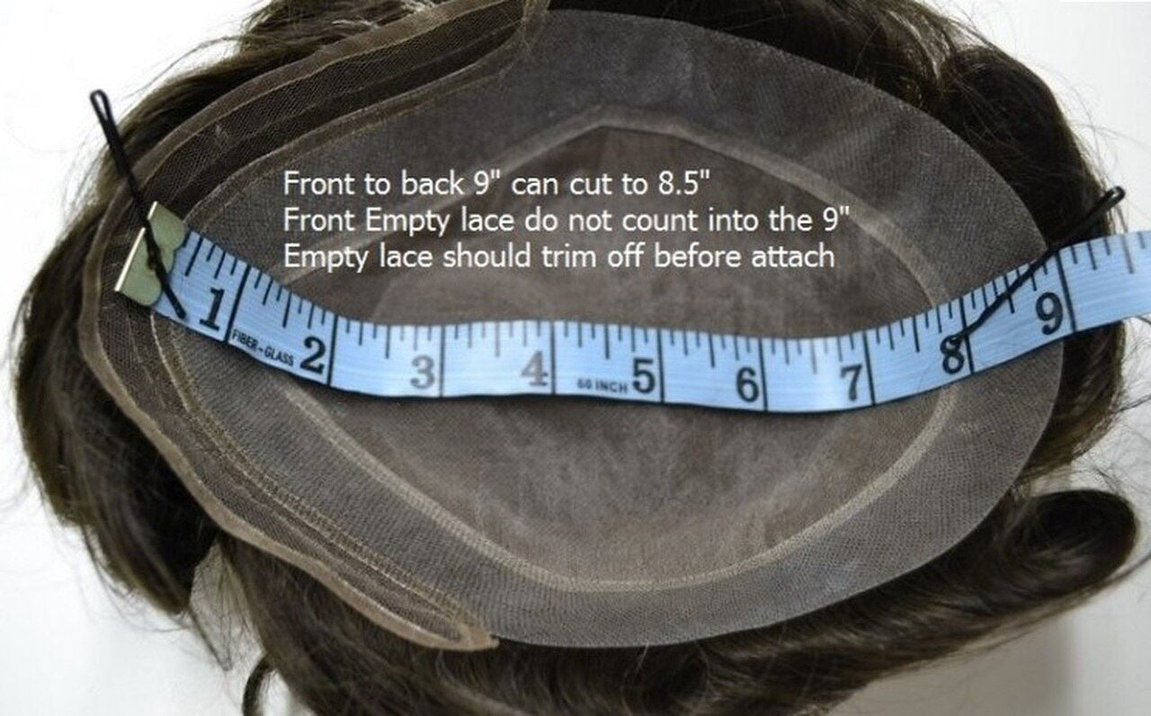 M104 Permed:  Permed Wavy Curly Hair System for Men